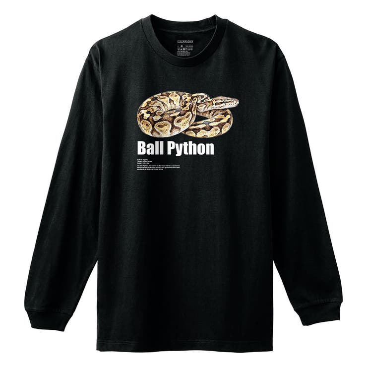 ブラック | Moftique（モフティック） 長袖Tシャツ ボールパイソン | printrium