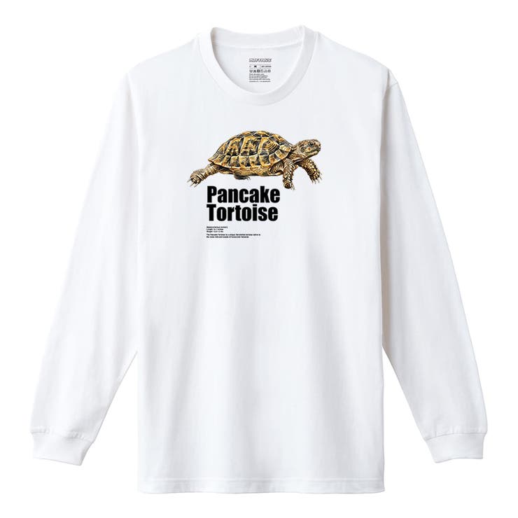 ホワイト | Moftique（モフティック） 長袖Tシャツ パンケーキリクガメ | printrium