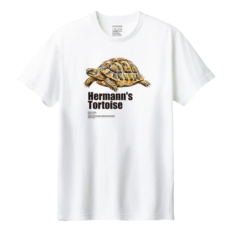 ホワイト | Moftique（モフティック） 半袖Tシャツ ヘルマンリクガメ | printrium