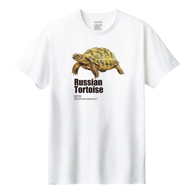 ホワイト | Moftique（モフティック） 半袖Tシャツ ロシアリクガメ | printrium