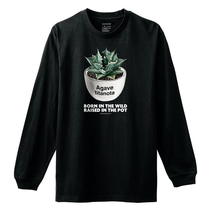 ブラック | Moftique（モフティック） 長袖Tシャツ アガベ | printrium