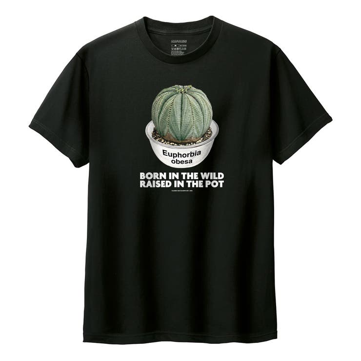 ブラック | Moftique（モフティック） 半袖Tシャツ ユーフォルビア | printrium