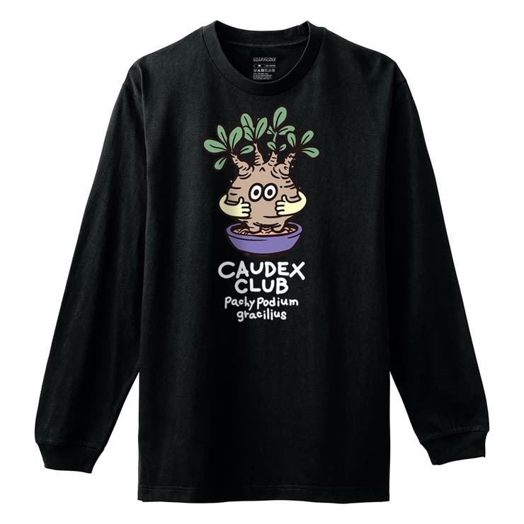 ブラック | Moftique（モフティック） 長袖Tシャツ パキポディウム | printrium