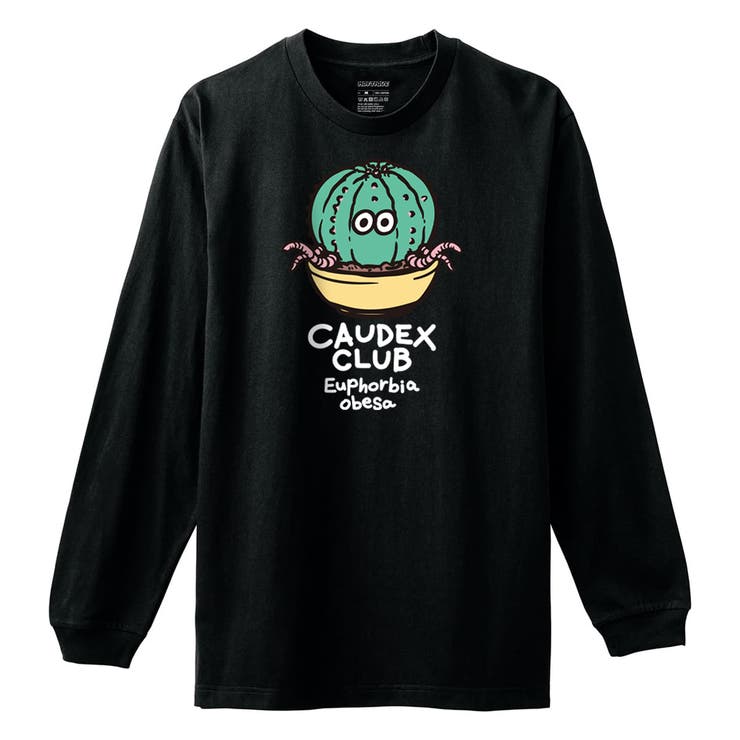 ブラック | Moftique（モフティック） 長袖Tシャツ ユーフォルビア | printrium