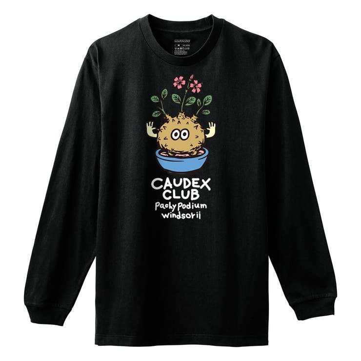 ブラック | Moftique（モフティック） 長袖Tシャツ パキポディウム | printrium