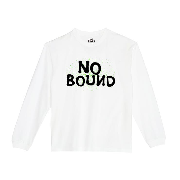 ホワイト | NOBOUND 長袖Tシャツ ロゴ | printrium