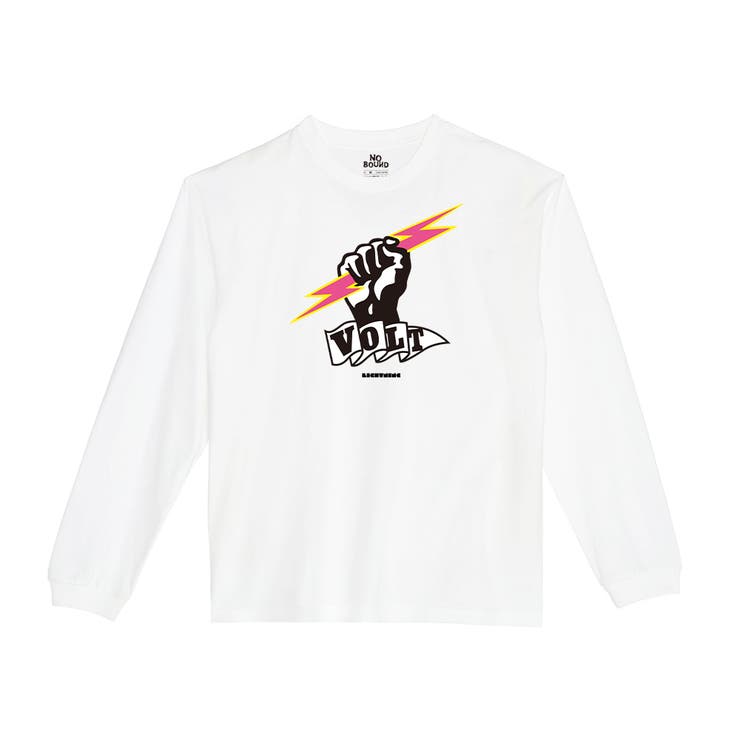 ホワイト | NOBOUND 長袖Tシャツ ロゴ | printrium