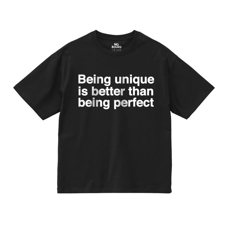 ブラック | NOBOUND 半袖Tシャツ メッセージ | printrium