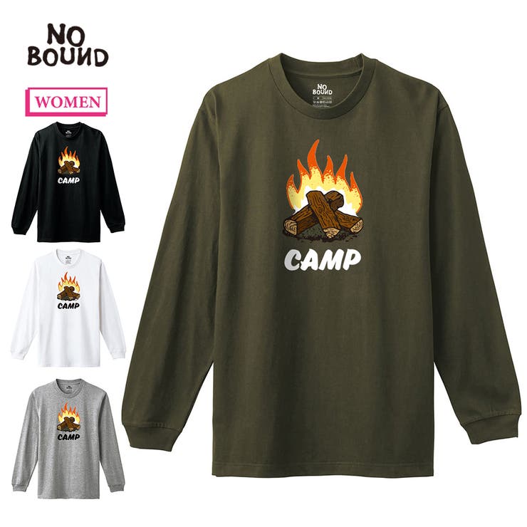 NOBOUND（ノーバウンド） 長袖Tシャツ キャンプイラスト | printrium | 詳細画像1 