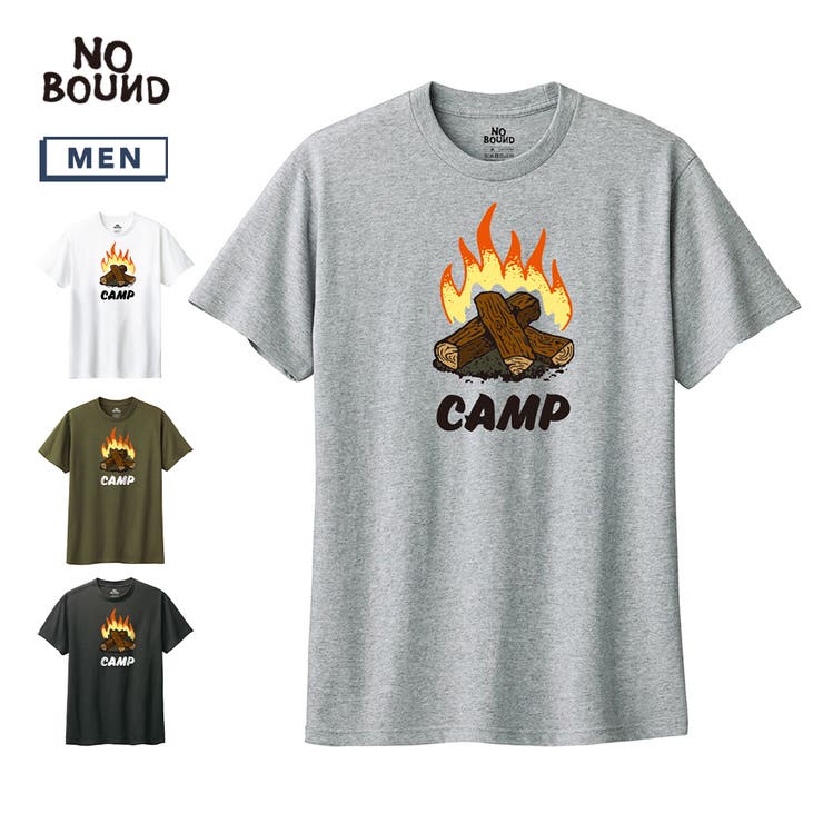 NOBOUND 半袖Tシャツ キャンプイラスト | printrium | 詳細画像1 