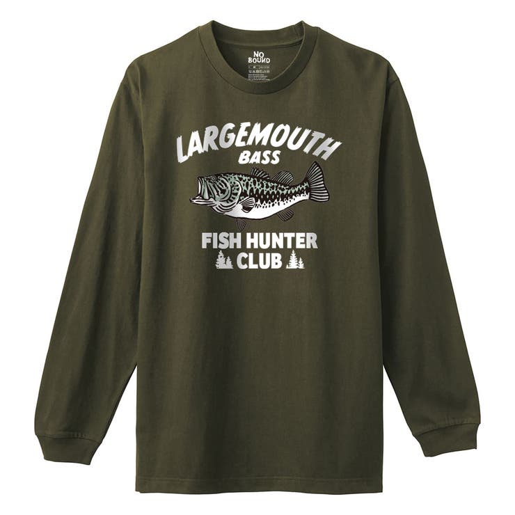 アーミーグリーン | NOBOUND 長袖Tシャツ バスイラスト | printrium