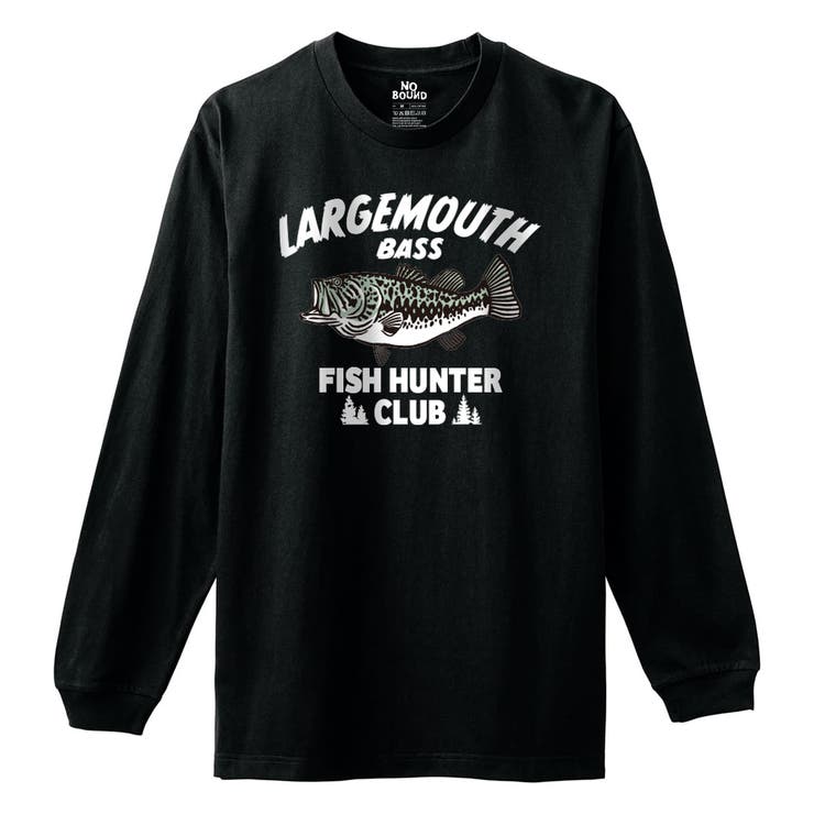 ブラック | NOBOUND 長袖Tシャツ バスイラスト | printrium