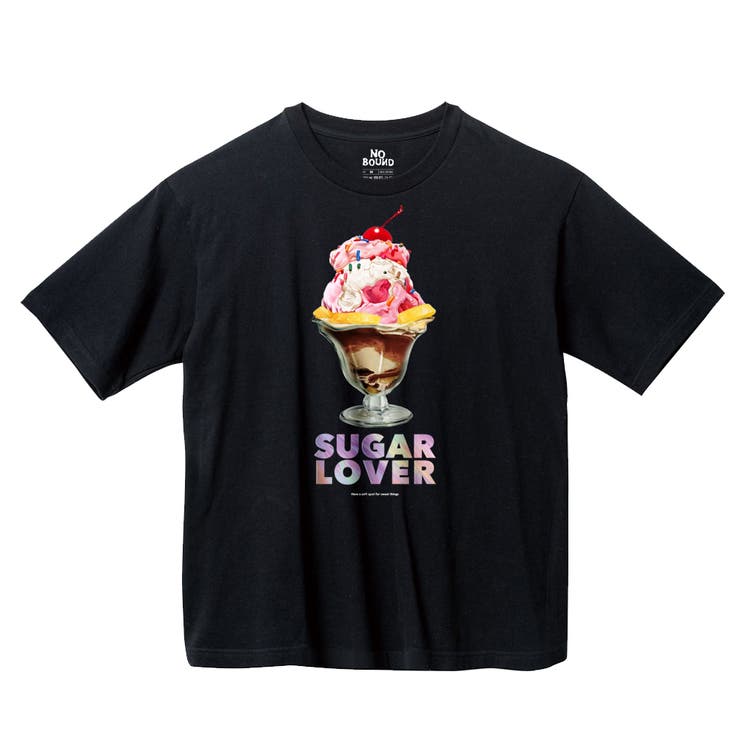 ブラック | NOBOUND 半袖Tシャツ パフェイラスト | printrium