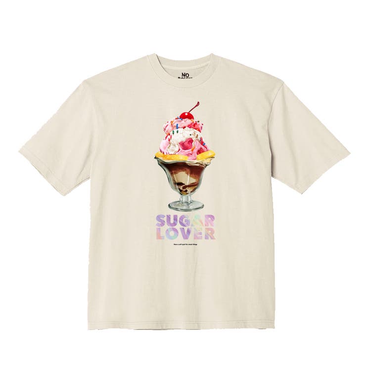 ライトベージュ | NOBOUND 半袖Tシャツ パフェイラスト | printrium