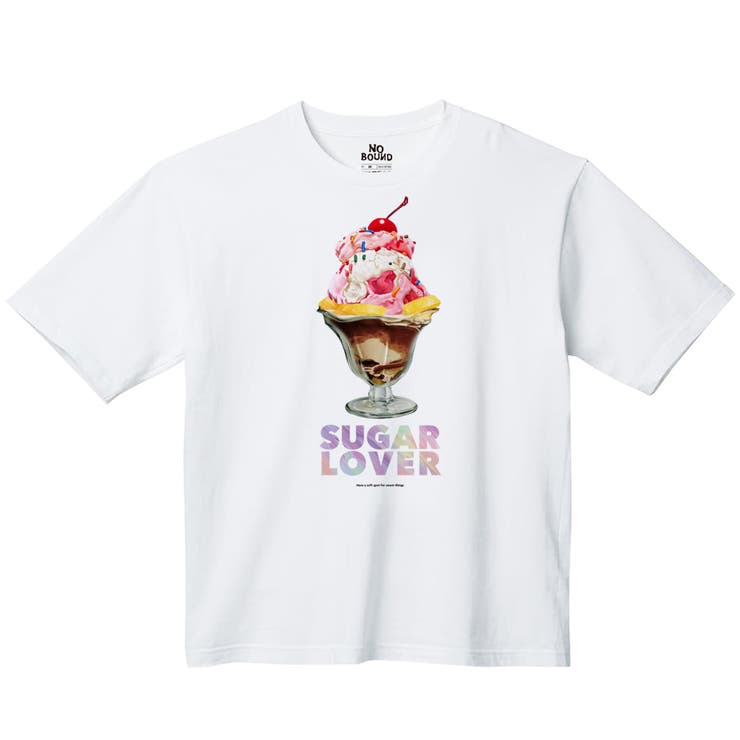 ホワイト | NOBOUND 半袖Tシャツ パフェイラスト | printrium