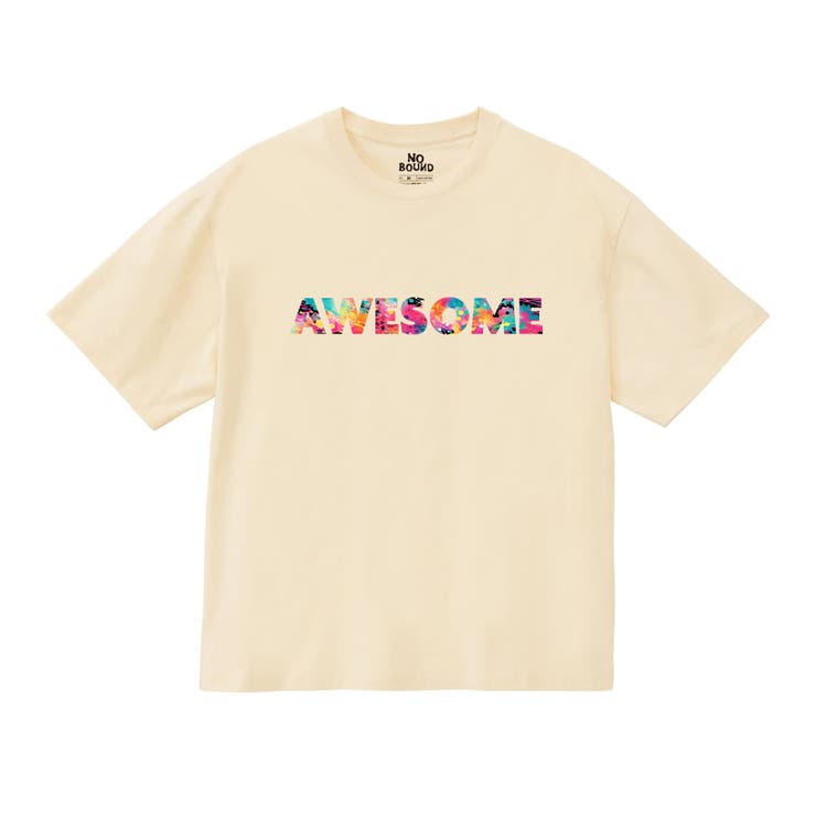 アイボリー | NOBOUND 半袖Tシャツ メッセージ | printrium