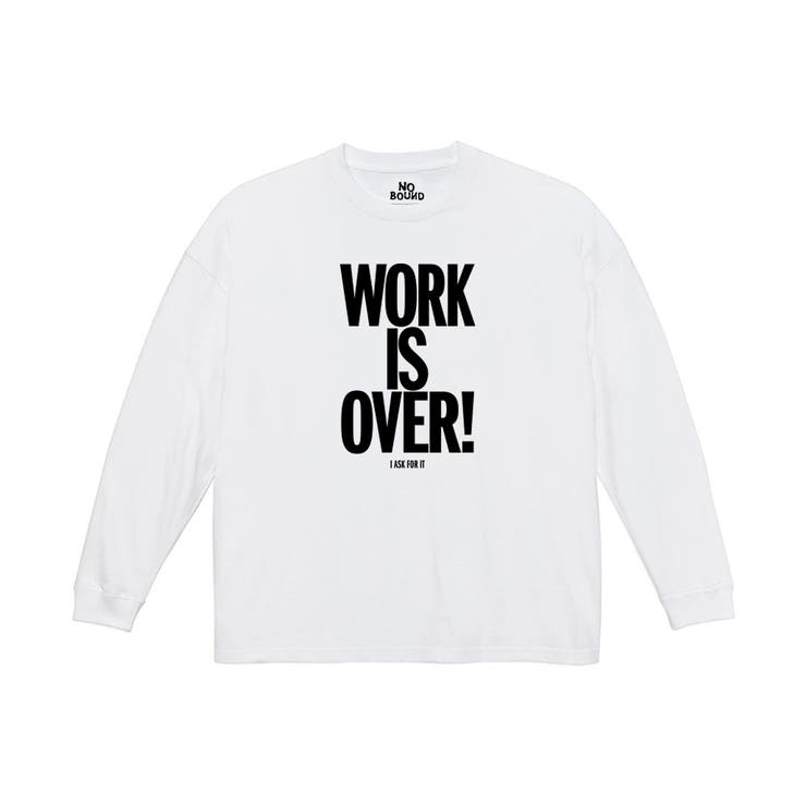 ホワイト | NOBOUND 長袖Tシャツ メッセージロゴ | printrium