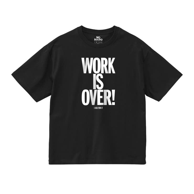 ブラック | NOBOUND 半袖Tシャツ メッセージ | printrium