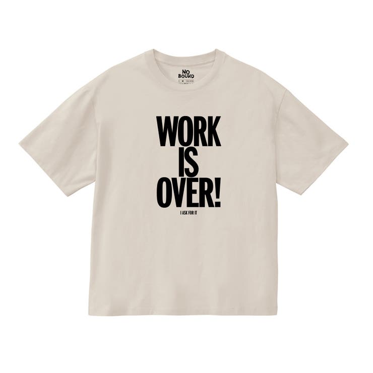 グレージュ | NOBOUND 半袖Tシャツ メッセージ | printrium