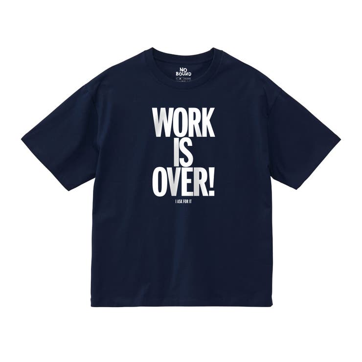 ネイビー | NOBOUND 半袖Tシャツ メッセージ | printrium