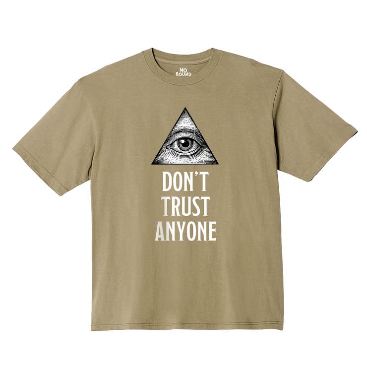 サンドカーキ | NOBOUND 半袖Tシャツ メッセージ | printrium