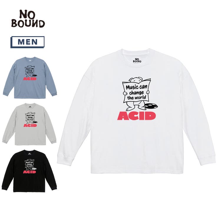 NOBOUND 長袖Tシャツ メッセージ | printrium | 詳細画像1 