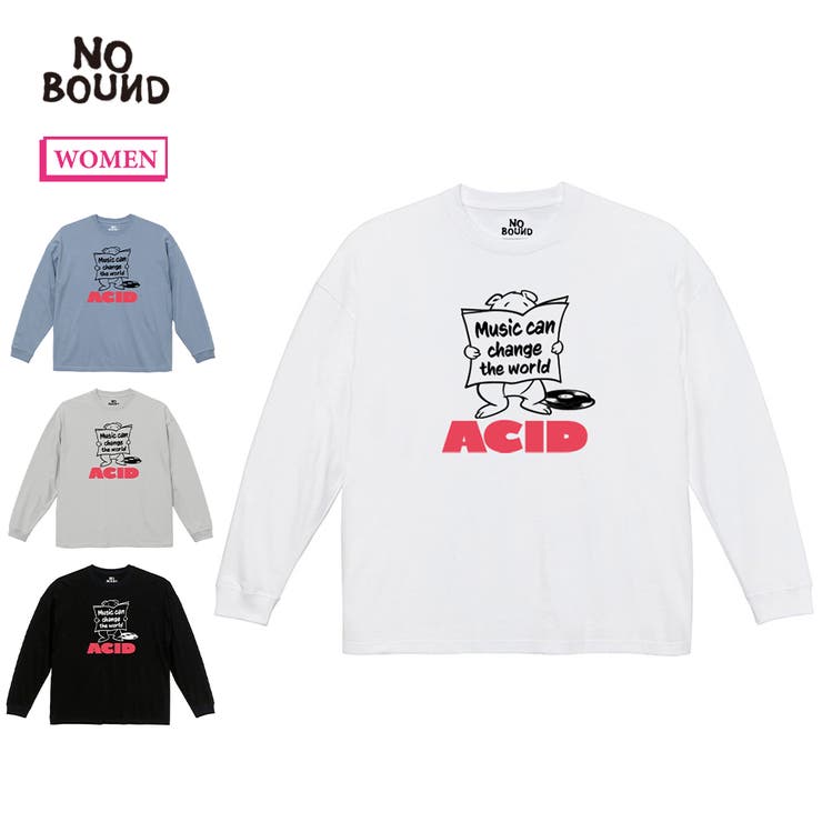 NOBOUND 長袖Tシャツ メッセージ | printrium | 詳細画像1 