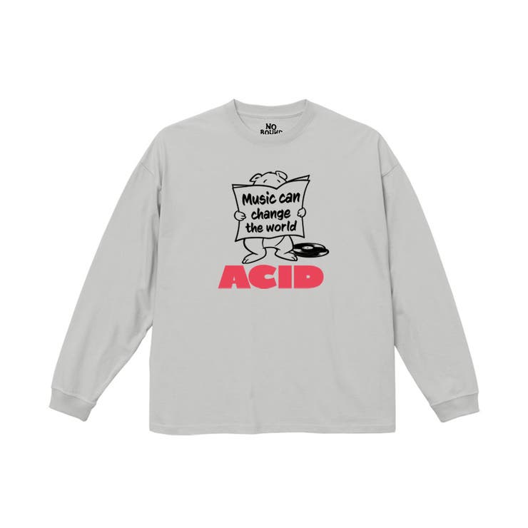 フロストグレー | NOBOUND 長袖Tシャツ メッセージ | printrium