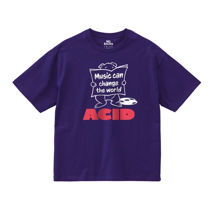 ディープパープル | NOBOUND 半袖Tシャツ メッセージ | printrium