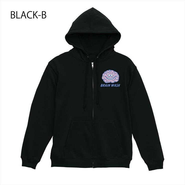 ブラック-B | NOBOUND ジップパーカー スウェット | printrium