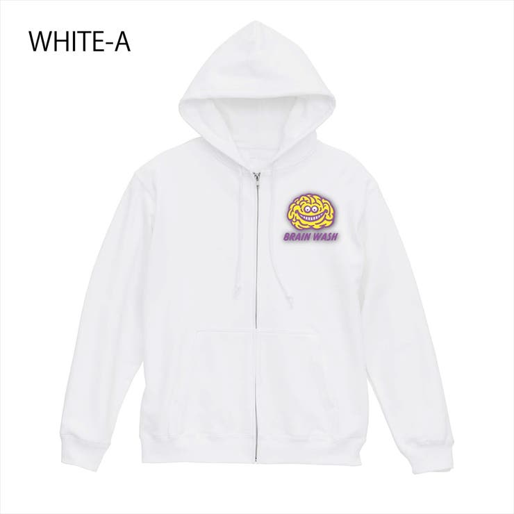 ホワイト-A | NOBOUND ジップパーカー スウェット | printrium
