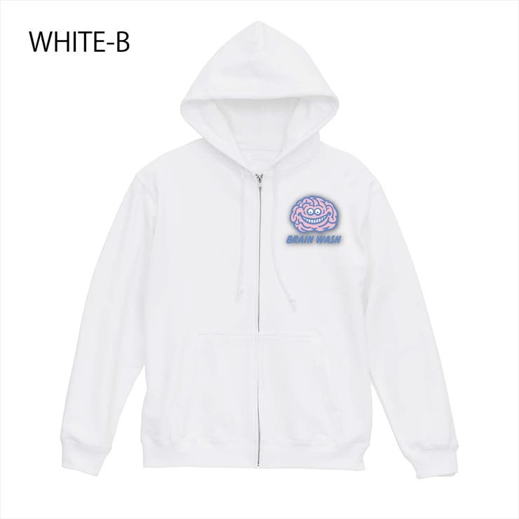 ホワイト-B | NOBOUND ジップパーカー スウェット | printrium