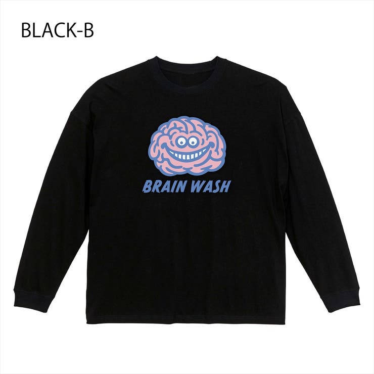 ブラック-B | NOBOUND 長袖Tシャツ ポップブレイン | printrium