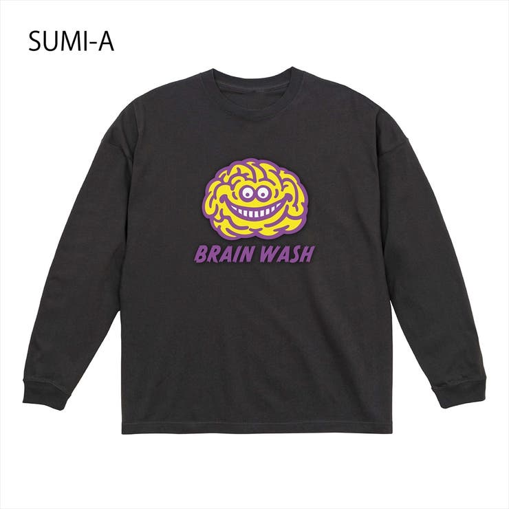 スミ-A | NOBOUND 長袖Tシャツ ポップブレイン | printrium