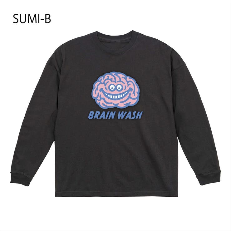 スミ-B | NOBOUND 長袖Tシャツ ポップブレイン | printrium