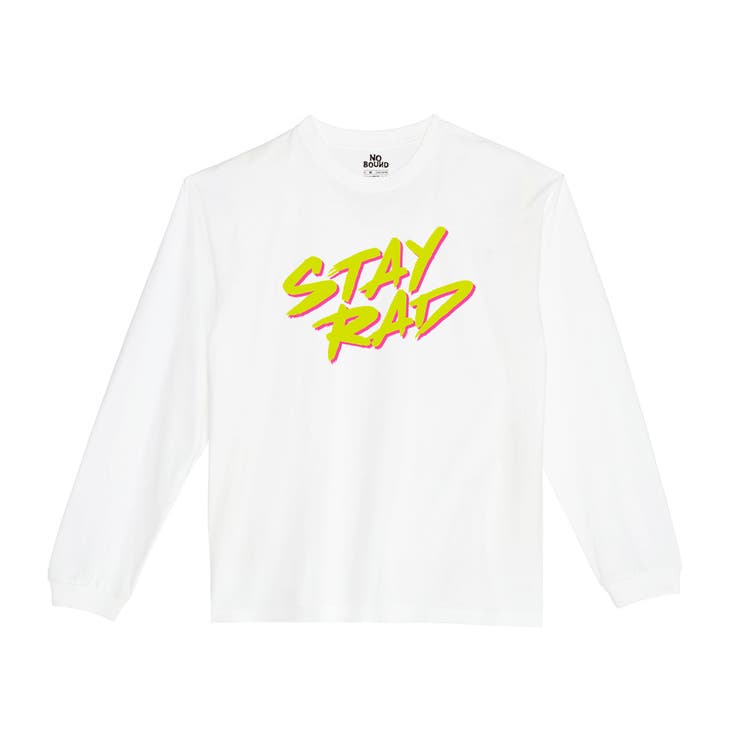 ホワイト | NOBOUND 長袖Tシャツ メッセージ | printrium