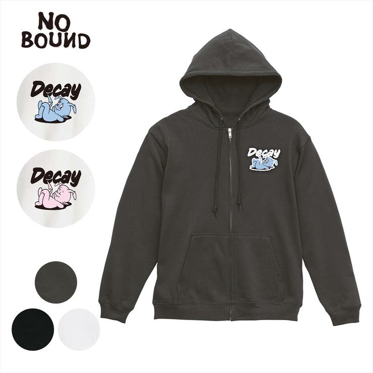 NOBOUND ジップパーカー スウェット | printrium | 詳細画像1 