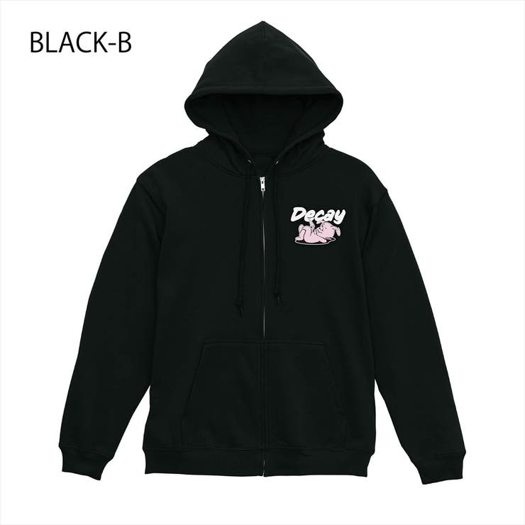 ブラック-B | NOBOUND ジップパーカー スウェット | printrium