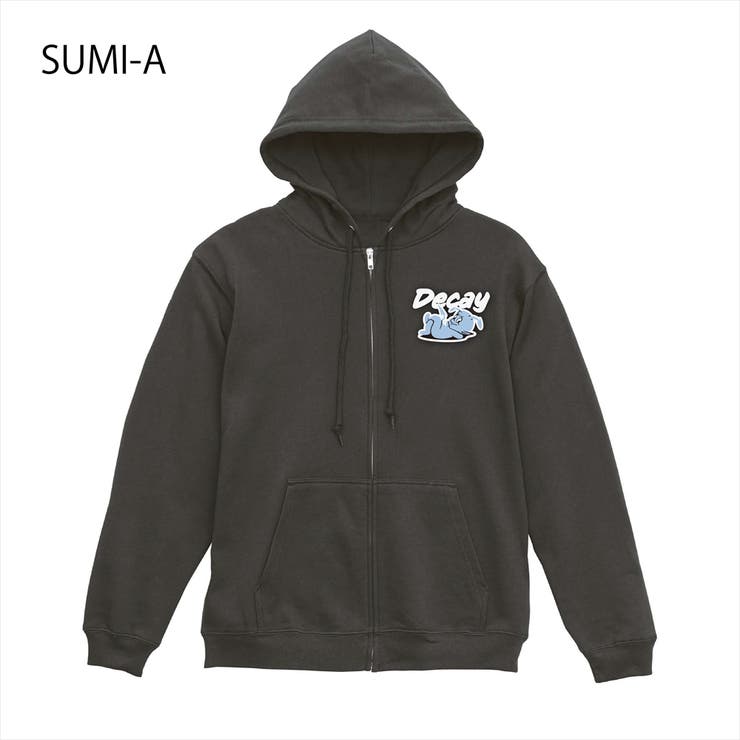 スミ-A | NOBOUND ジップパーカー スウェット | printrium