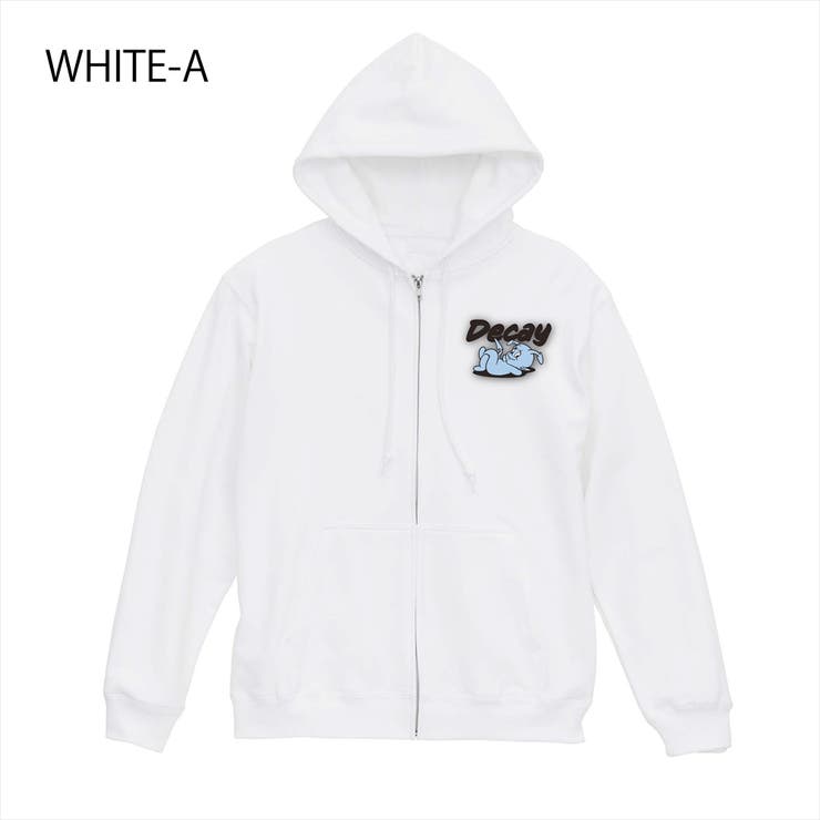 ホワイト-A | NOBOUND ジップパーカー スウェット | printrium