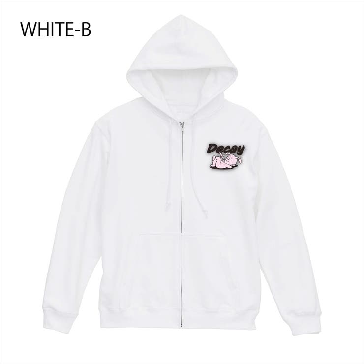 ホワイト-B | NOBOUND ジップパーカー スウェット | printrium