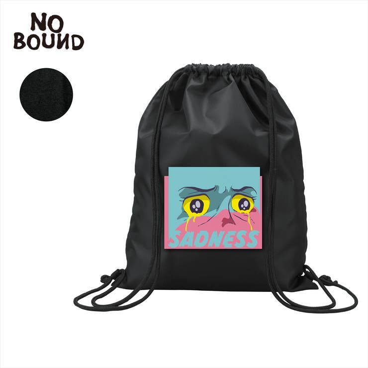 NOBOUND ナップサック サドネスフェイスイラスト | printrium | 詳細画像1 