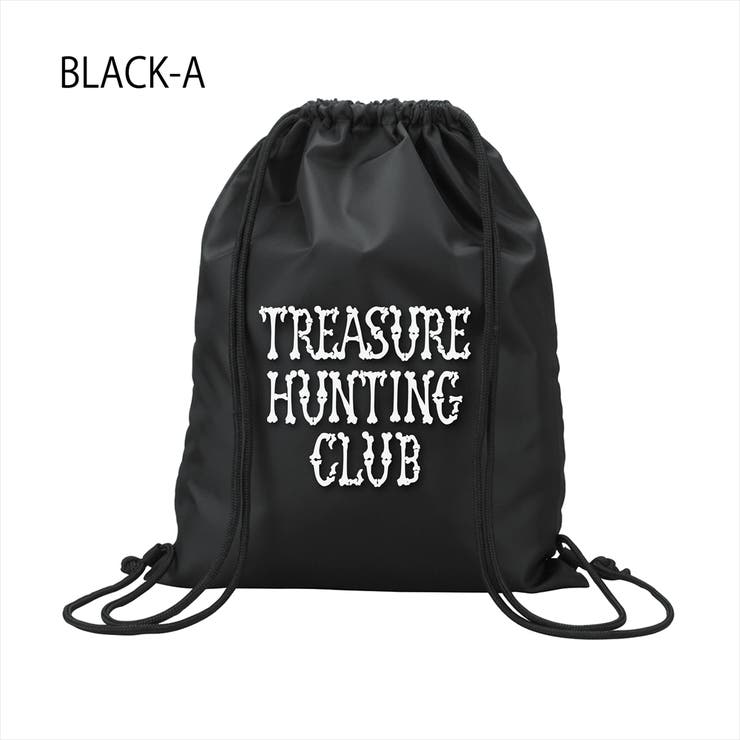 ブラック-A | NOBOUND ナップサック ボーンロゴ | printrium