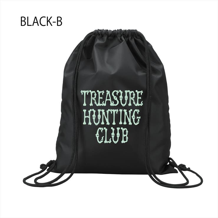 ブラック-B | NOBOUND ナップサック ボーンロゴ | printrium