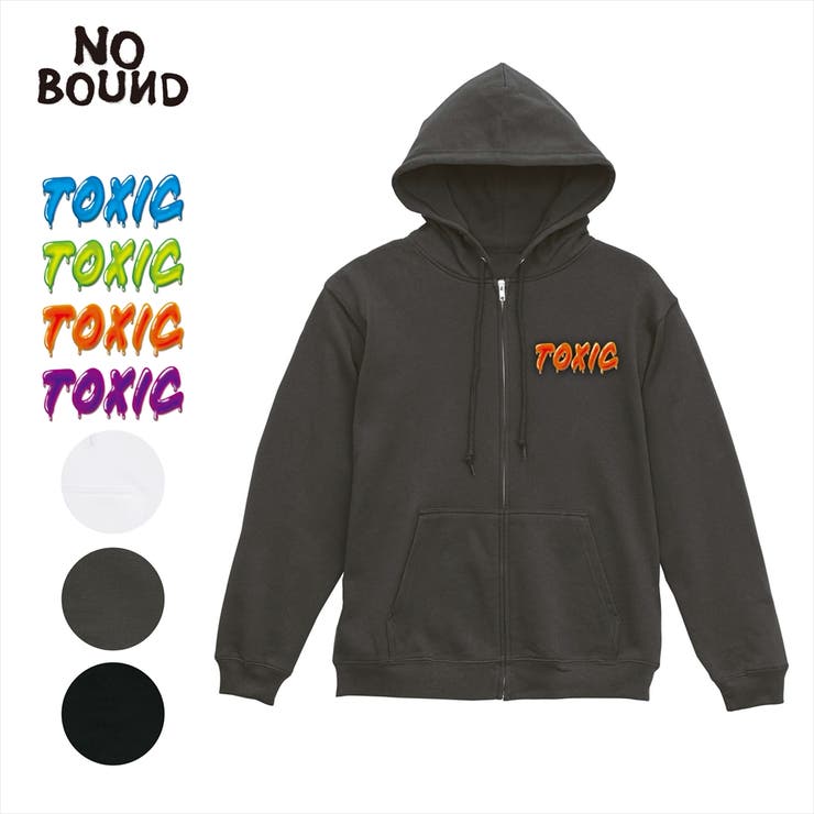 NOBOUND ジップパーカー スウェット | printrium | 詳細画像1 