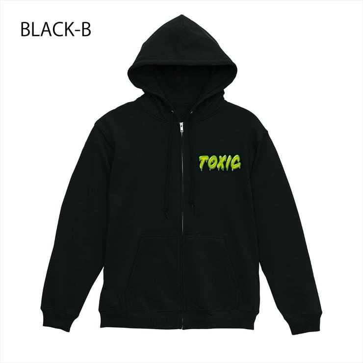 ブラック-B | NOBOUND ジップパーカー スウェット | printrium