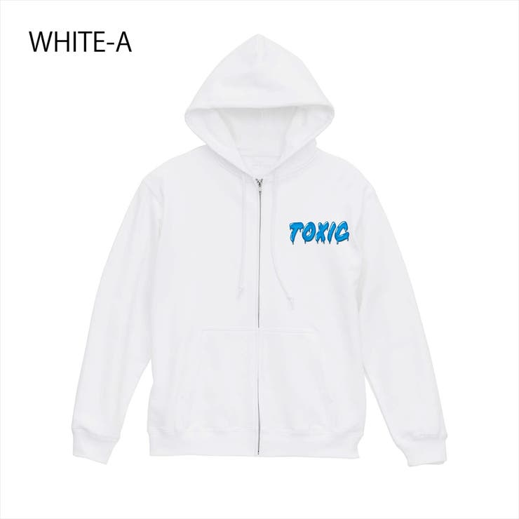 ホワイト-A | NOBOUND ジップパーカー スウェット | printrium