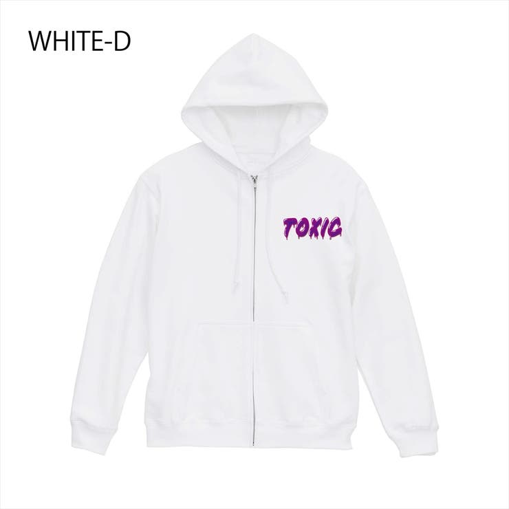 ホワイト-D | NOBOUND ジップパーカー スウェット | printrium