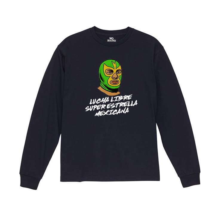 ネイビー | NOBOUND 長袖Tシャツ ロゴ | printrium