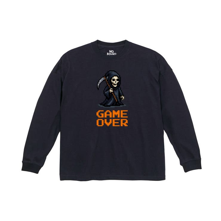 ネイビー | NOBOUND 長袖Tシャツ ゲームイラスト | printrium